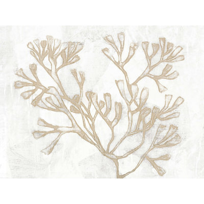 Blanc et corail crème - Impression sur toile tendue