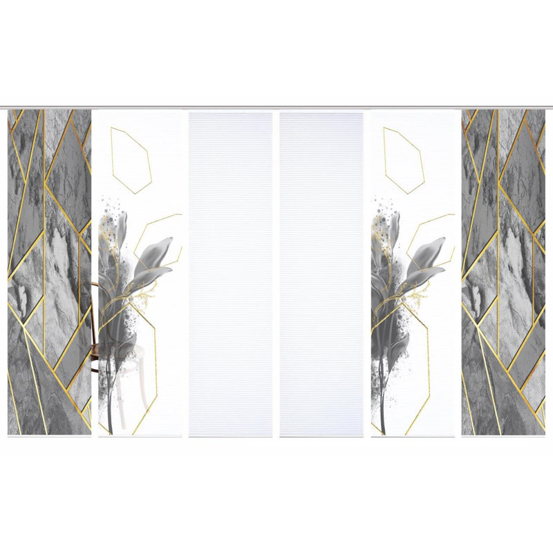 Semi Sheer Sliding Panel, in Grey