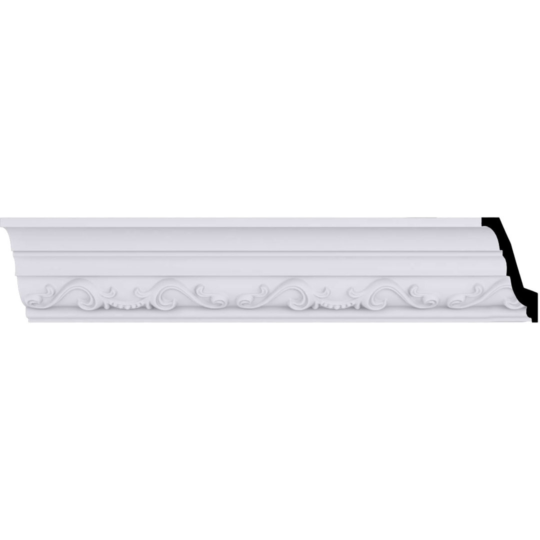 2 7/8"H x 2 3/4"P x 4"F x 94 1/2"L Caputo Crown Moulding Ekena Millwork
