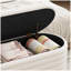 Banc de rangement avec repose-pieds en chenille avec tabouret de rangement et charnière de sécurité pour chambre à coucher, salon, vestibule et garde-robe (40 po)-1251736852