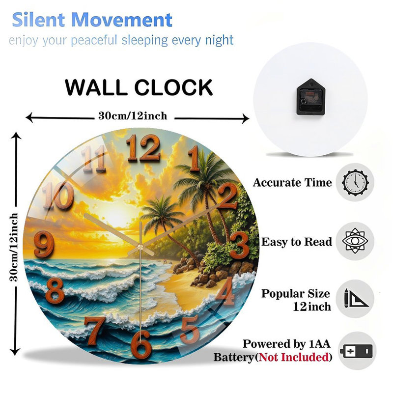 Horloge murale 12 po