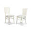 Ensemble de table de salle à manger 7 pièces composé d'une table de cuisine ovale avec rallonge papillon et 6 chaises de salle à manger rembourrées en tissu de lin, 42 x 60 pouces, blanc lin-815527968-815527969-808603918