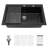 Quartz Kitchen Sink - 33X22"  Granite Composite Drop In Kitchen Sink