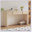 Console moderne cannelée avec 2 tiroirs et bords arrondis - Patins réglables-235628930