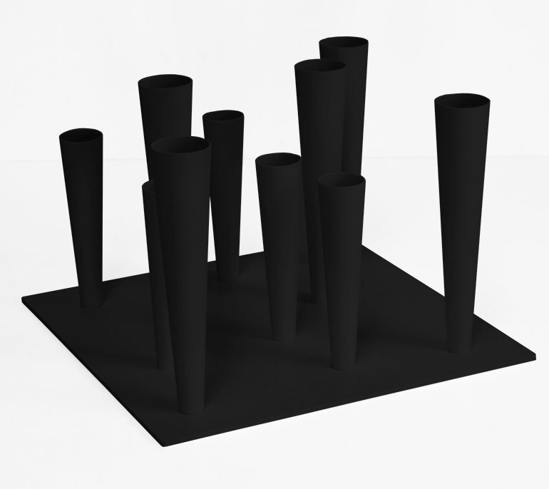 Bechard Metal Freestanding Umbrella Stand, Black