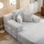 Chaise longue en velours côtelé avec 3 coussins-1379095925