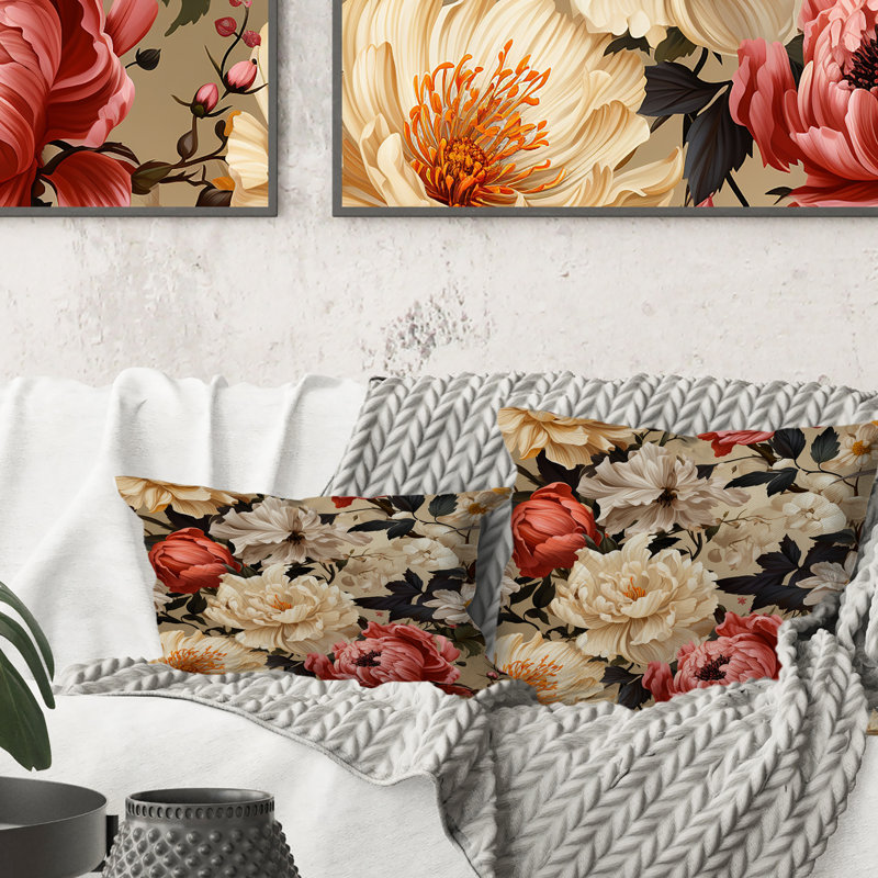 Coussin décoratif en polyester Renaissance Garden, H 18 po x l 18 po