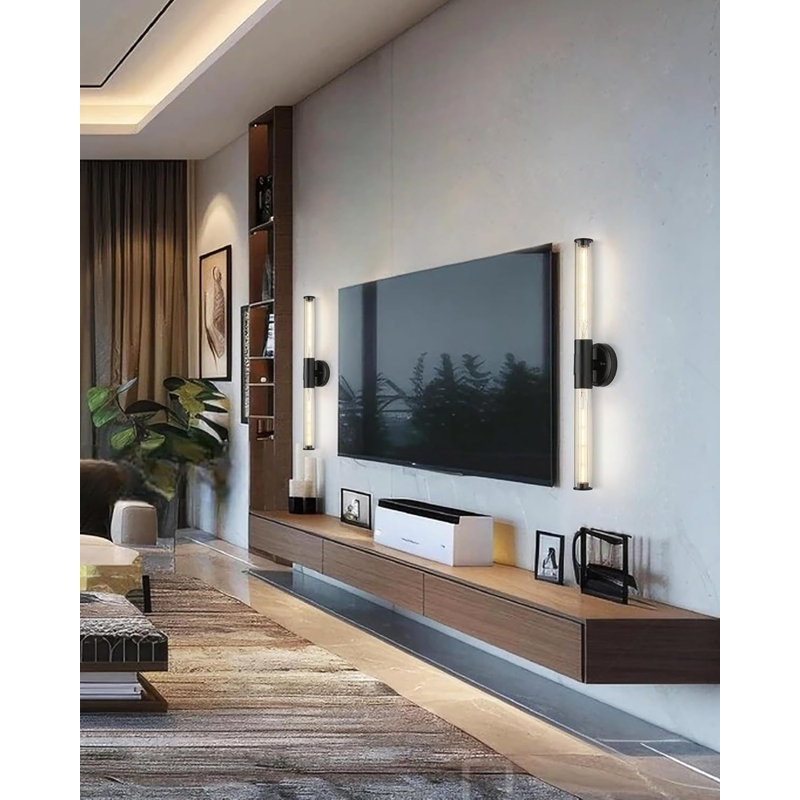 Applique murale, luminaire de salle de bain 2 lumières avec fixation réglable, applique murale verticale ou horizontale moderne pour le couloir de la salle de bain