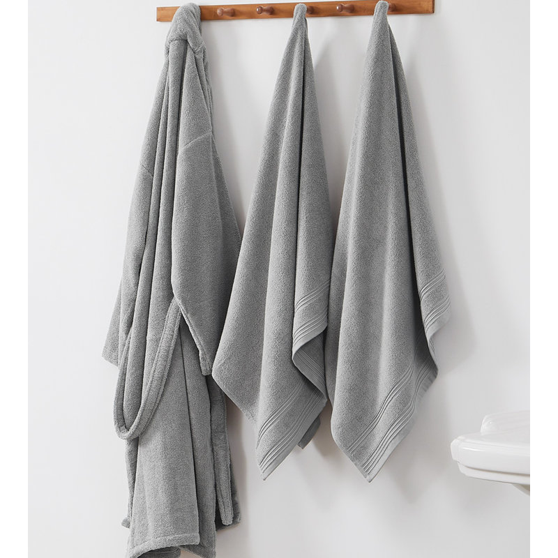 Peignoir 100% coton éponge neutre, gris