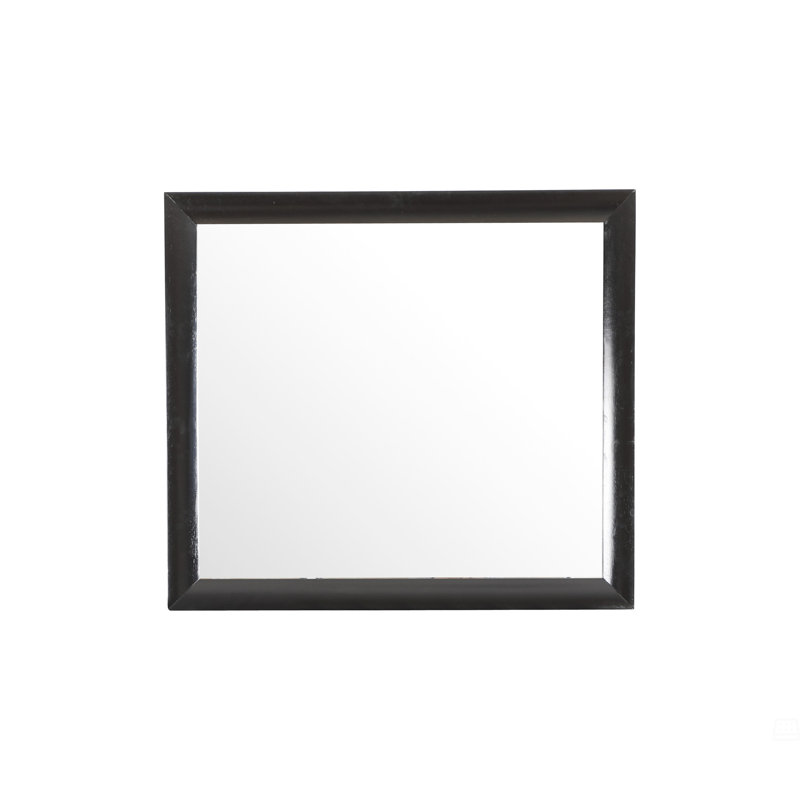 Rectangular Mirror, 39" x 35", Black