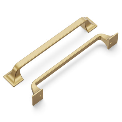 Forge Collection Handle Pull - 6-5/16" Center to Center Cabinet Pull Champagne Bronze - Farmhouse Hardware for Drawers & Cabinets (Set of 10)