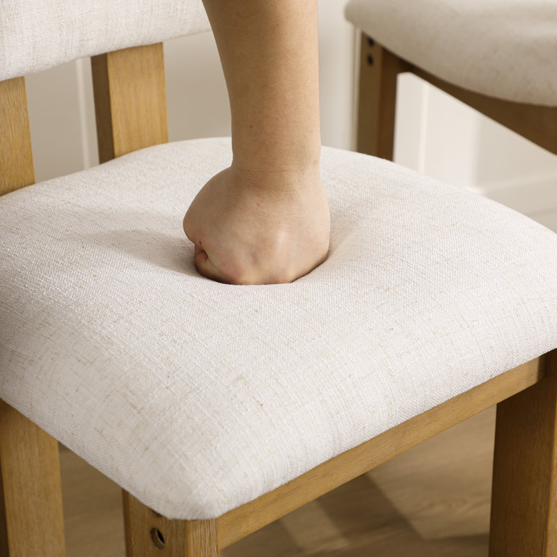 Tabouret de comptoir rembourré Francile, Tabouret de comptoir (siège d'une hauteur de 26 p, Beige clair