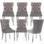 Chaises de salle à manger, chaise de salle à manger rembourrée haut de gamme avec anneau clouté-531111140-511006618-511006619