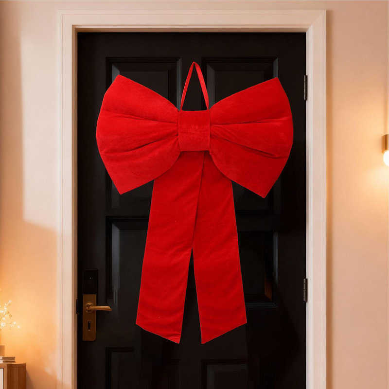 120cm Solid Colour Fabric Novelty & Humour Tree Topper, Red
