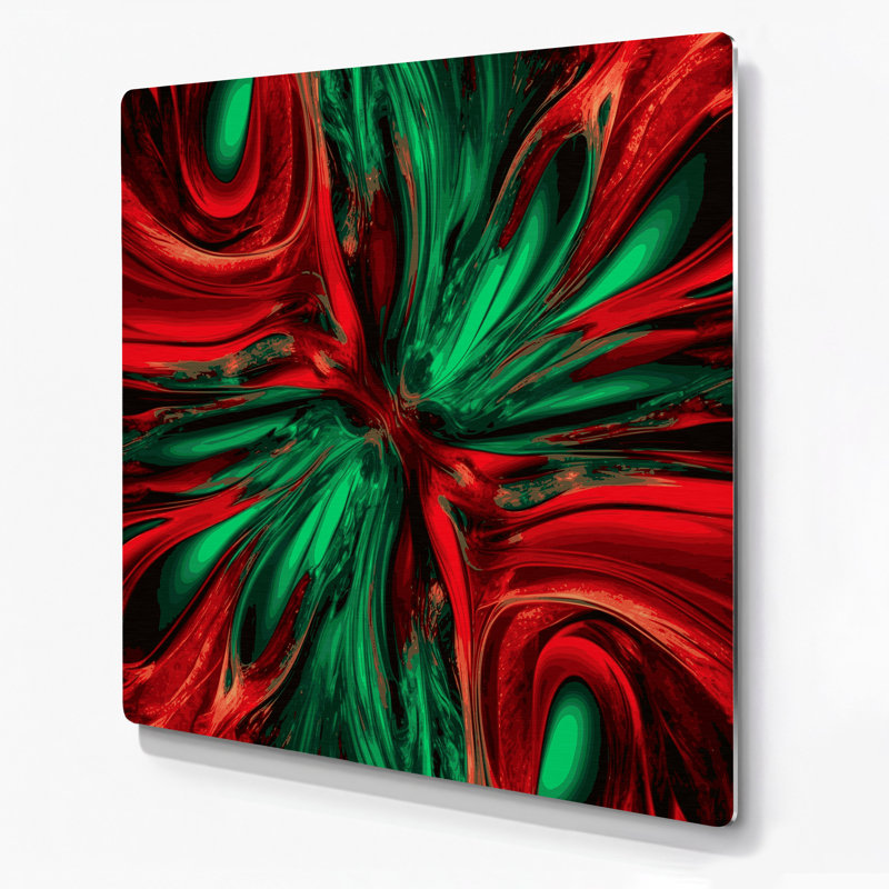 Gradient Abstract 87, art mural en métal brun, H 32 po x l 32 po