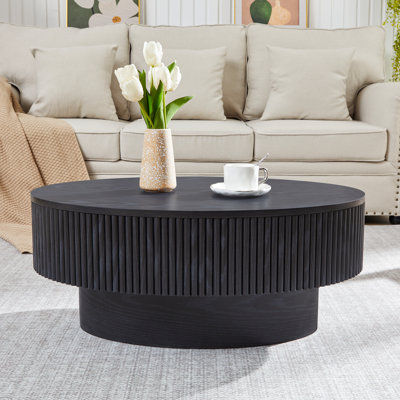 31.5" Oval Kids Coffee Table with Storage