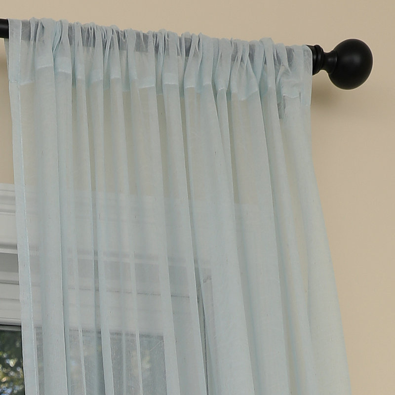 Knutson Semi Sheer Curtain Single Panel, 54" W x 120" L