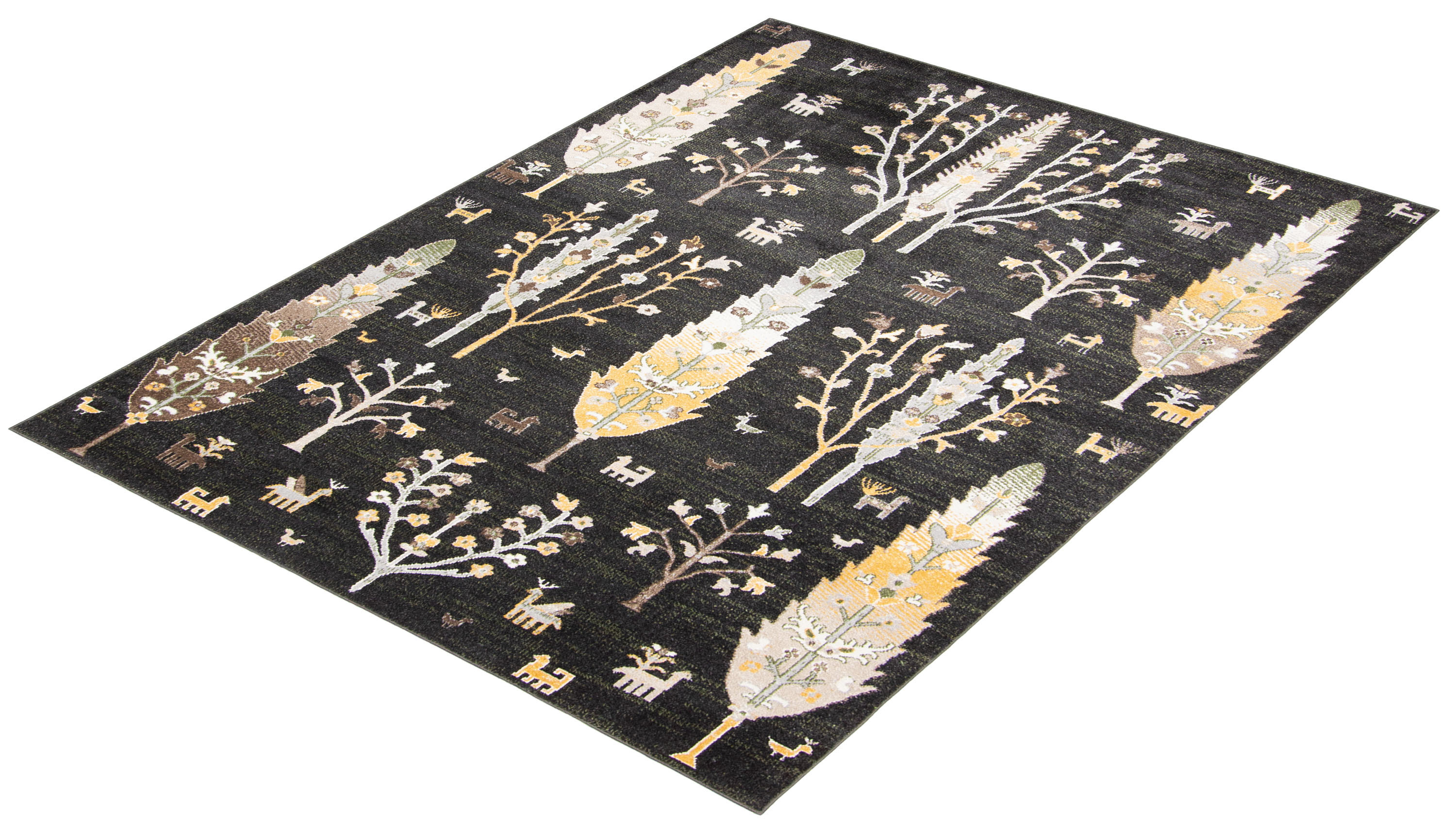Ron Raz Rug Bungalow Rose Riayn Area Rug in Black & Reviews | Wayfair