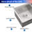 33'' L Undermount Double Bowl Stainless Steel Kitchen Sink