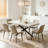 55.11"-70.86"Retro Rectangular Stretch Dining Table-985527823