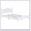Structure de lit plateforme en bois, lit plateforme de style rétro avec support en lattes de bois-2020183518