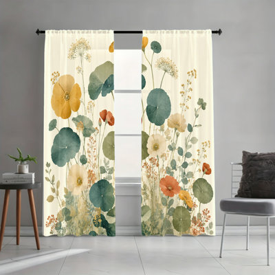2 PCS Vintage Meadow Watercolor