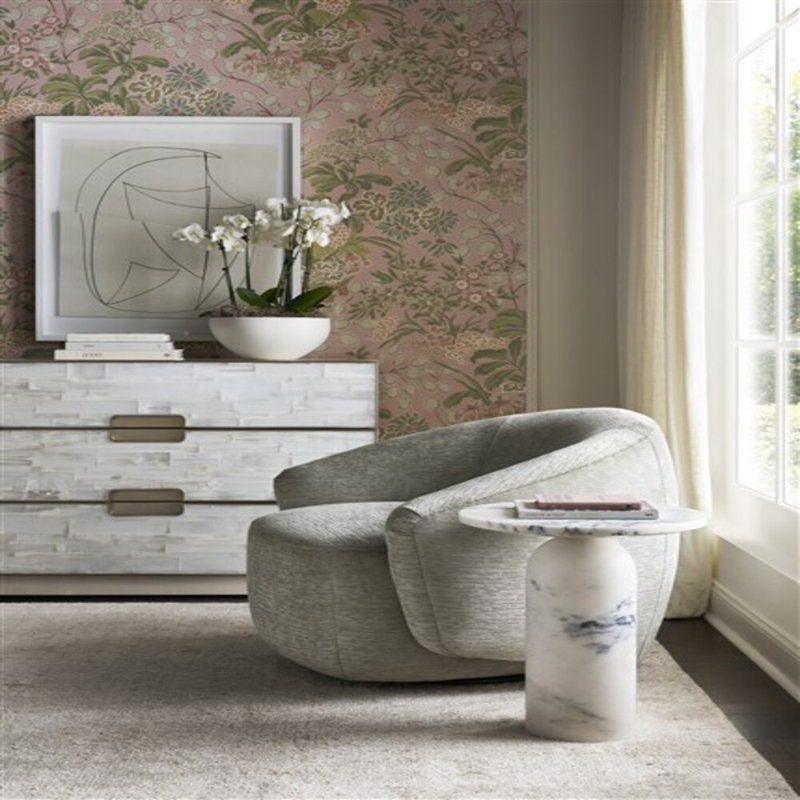 Vanguard Stone End Table, Ambaji White