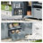 66.5" Outdoor Kitchen Island for Big Green Egg Grills - Solid Wood Grill Cart with Stainless Steel Top & Drawer, Fits Tabletop Grills-575869554