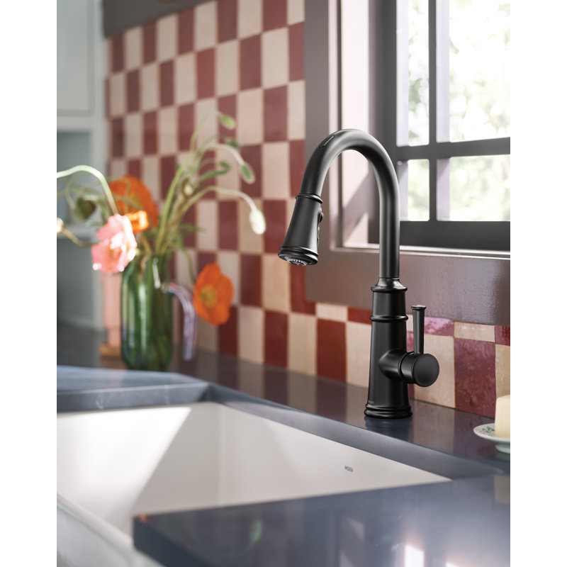 Robinet de cuisine Moen Belfield Smart Touchless, Noir mat