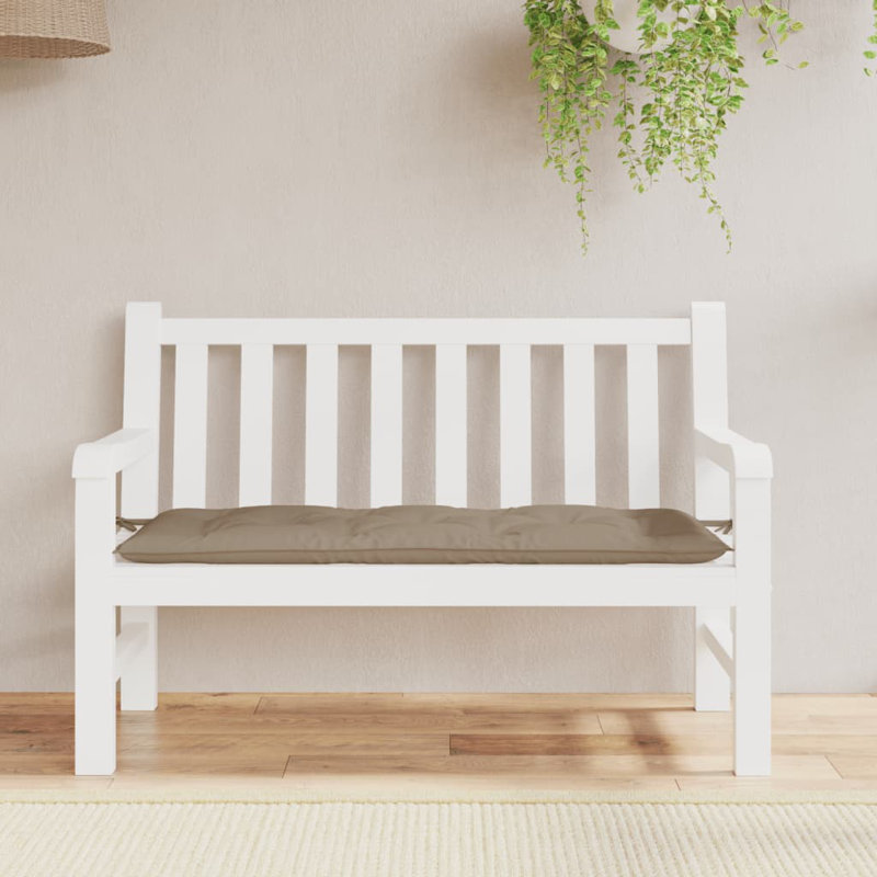 Coussin de banc en tissu Oxford, Taupe, H 2,8 po x l 47,2 po x P 19,7 po