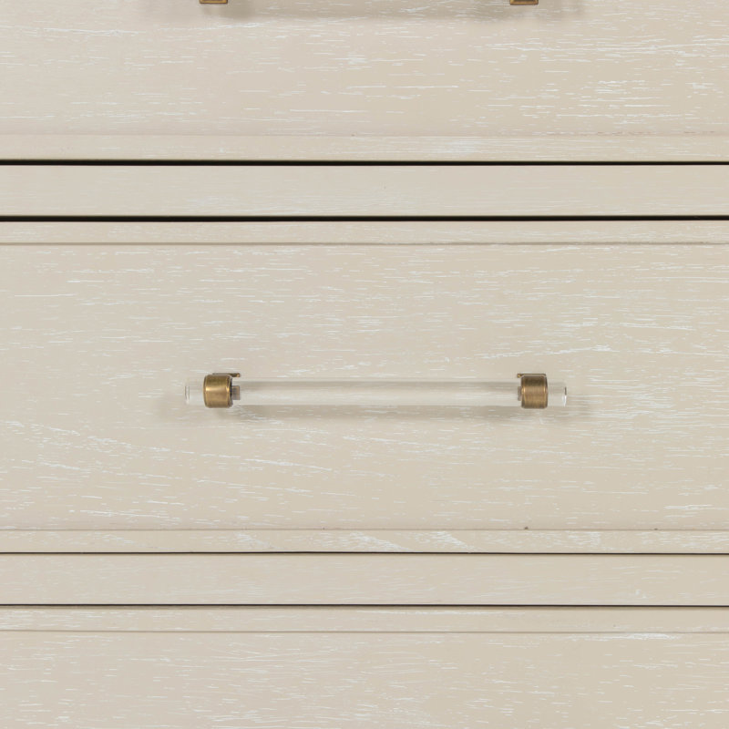 Alexandra 3 Drawer 32" W Solid Wood Chest, White