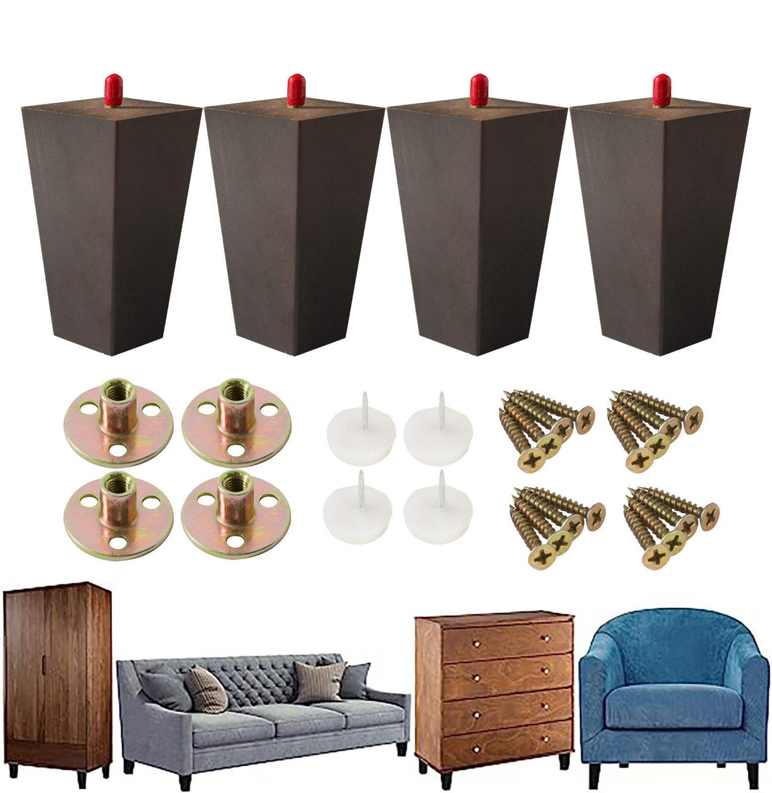 WOOD MEETS COLOR Wood Furniture Replacement Legs Wayfair