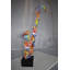Statue de saxophone Graffiti Modern Art en résine - décor d'inspiration musicale Kingsland, 15 po x 9 po x H 29 po