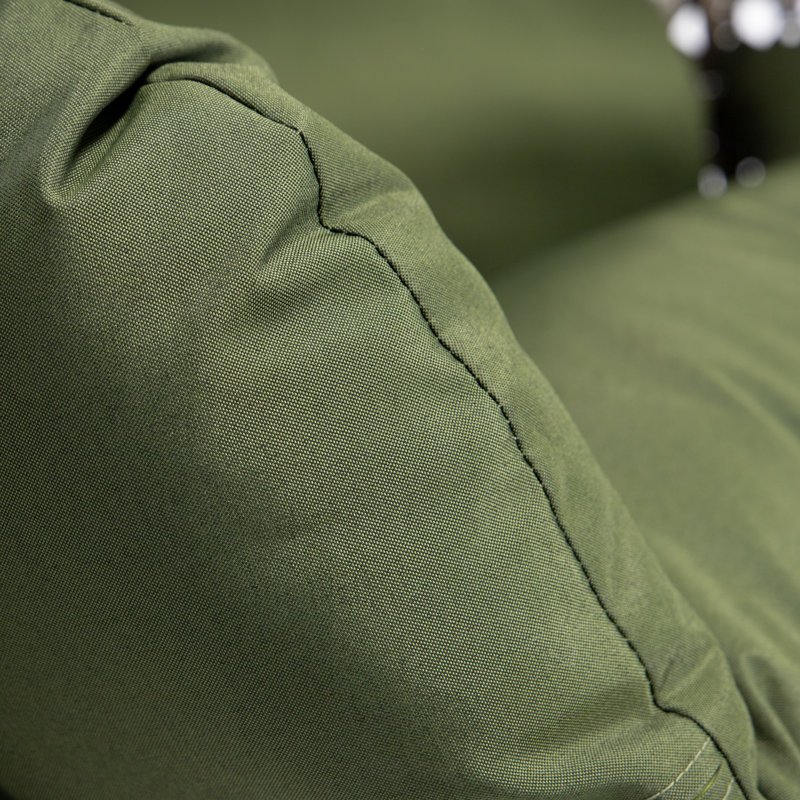 Balancelle double avec support Tallulah, Noir, Vert foncé, 57.5