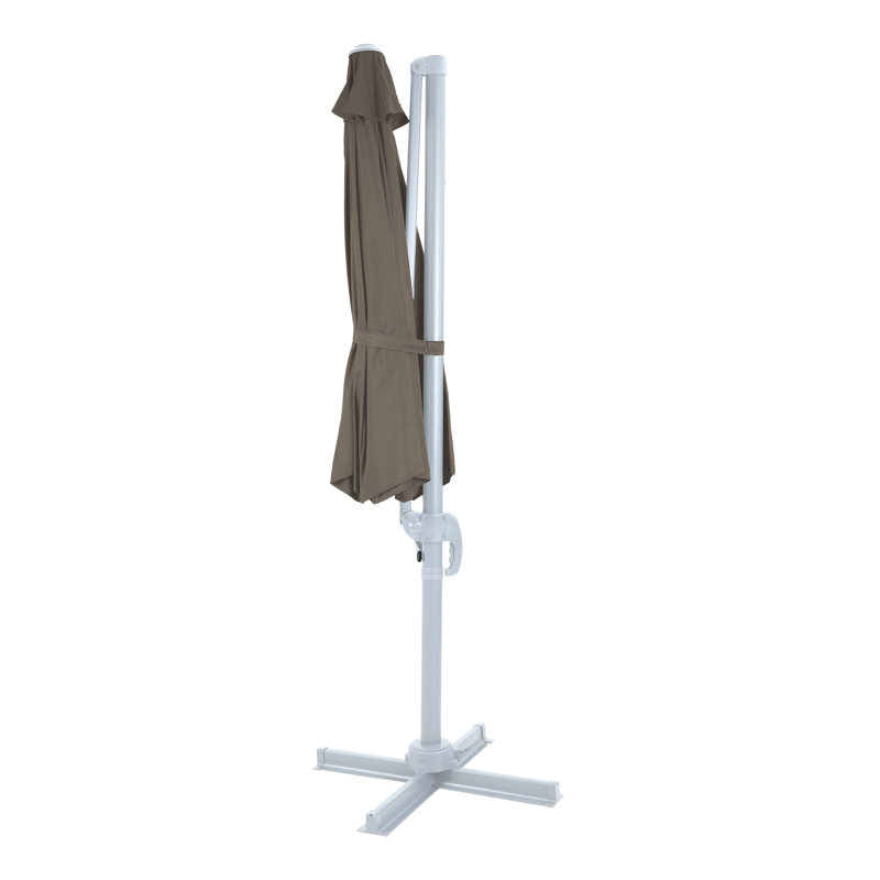 Bresha 300cm Cantilever Parasol, White, Taupe