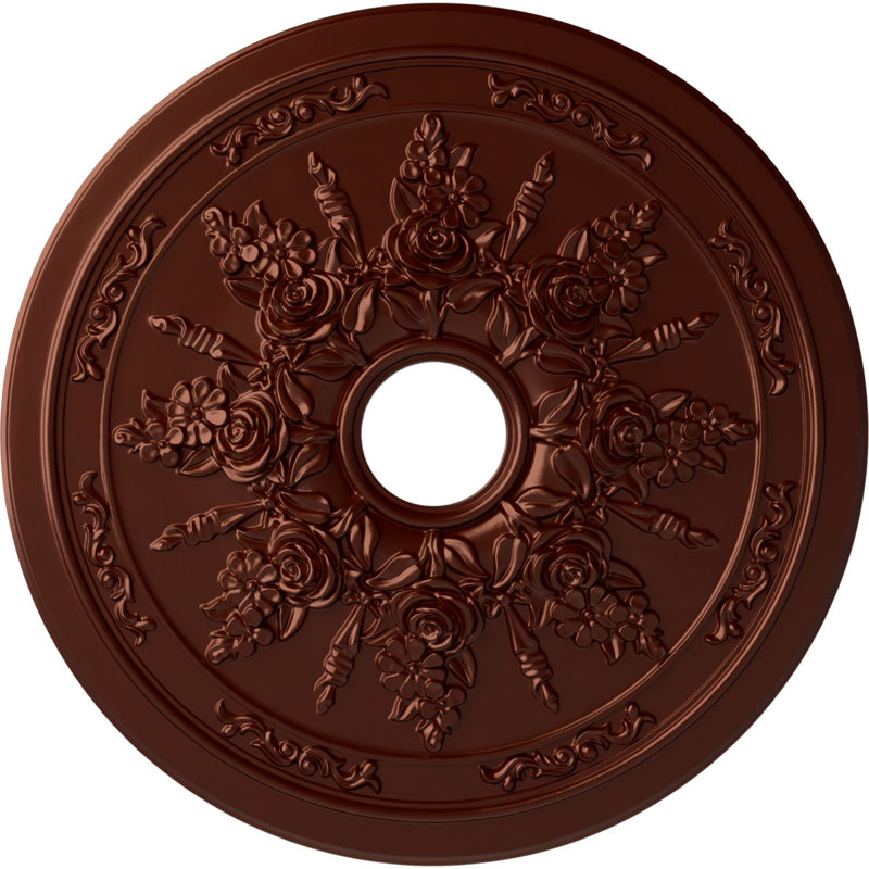 Médaillon de plafond Endurathane Lyon, DE 23 1/2 po x P 3 1/4 po (convient aux auvents jusqu'à 3 5/8 po), apprêté en usine