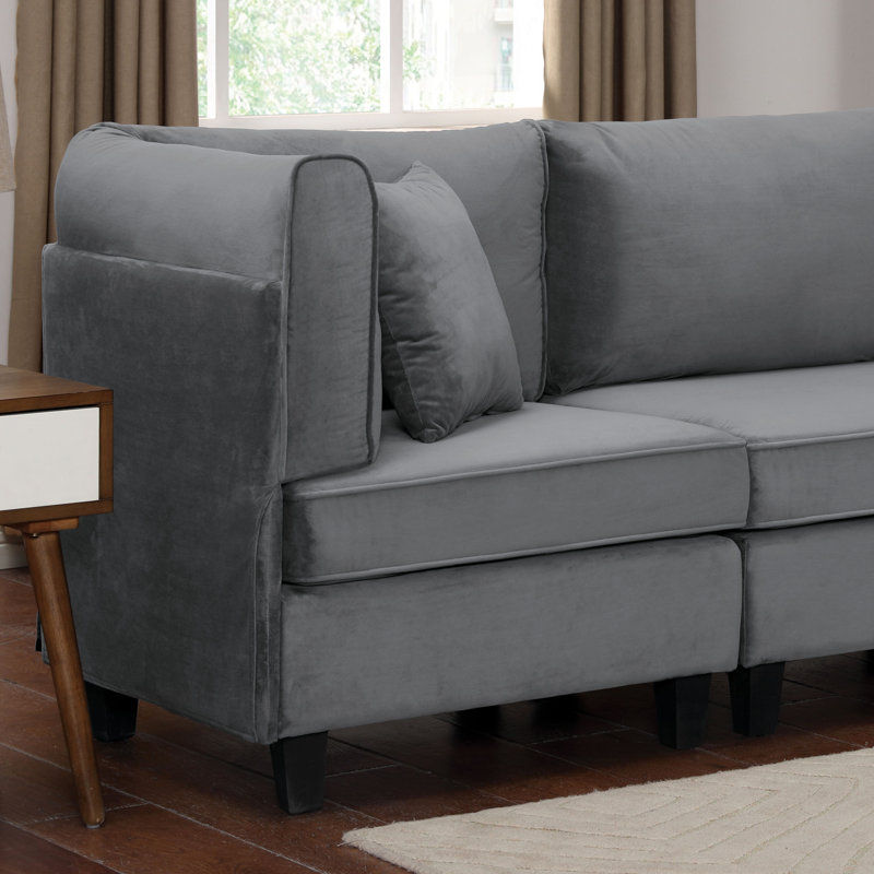 Timea 120'' Round Arm Modular Sofa