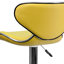 Tabouret de bar contemporain confortable en vinyle à hauteur réglable et dossier mi-haut avec base chromée Claudine-660761083