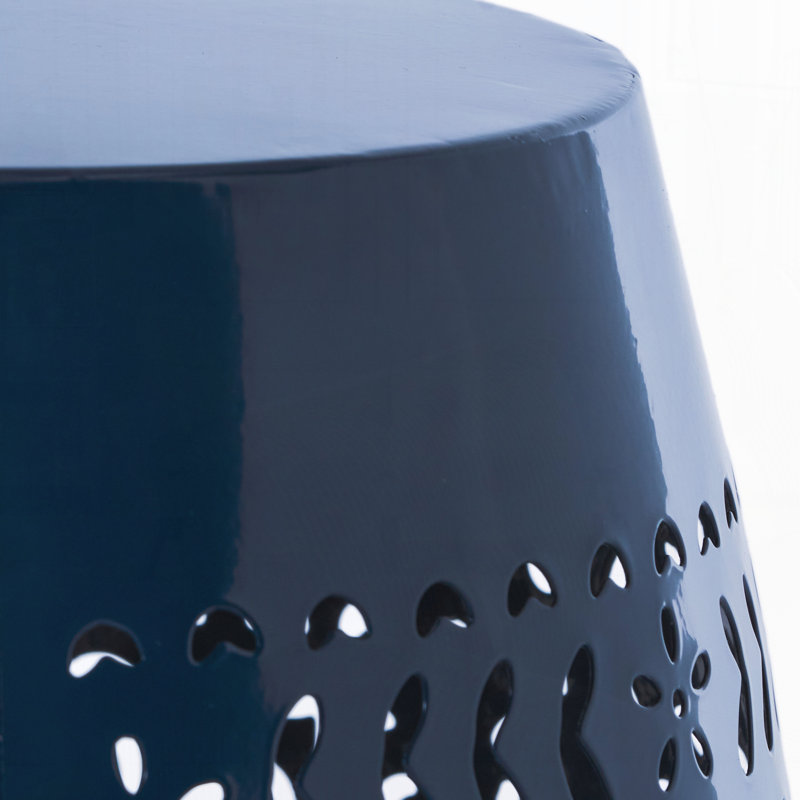 Table d'appoint en métal Ifrane, Bleu foncé
