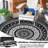 Round Patio Rug 6Ft Black and White Reversible Outdoor Rugs Waterproof Plastic Straw Rug Lightweight Portable Camping Mat for RV Deck Backyard -1243799685-1243799681