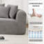 109 Inch Cloud Sectional Couch, Boneless Sofa For Living Room, Corduroy Modular Couch With L Shape Chaise, Modern Compressed Sofa In A Box, Memory Foam Filling (WHITE)-945874184