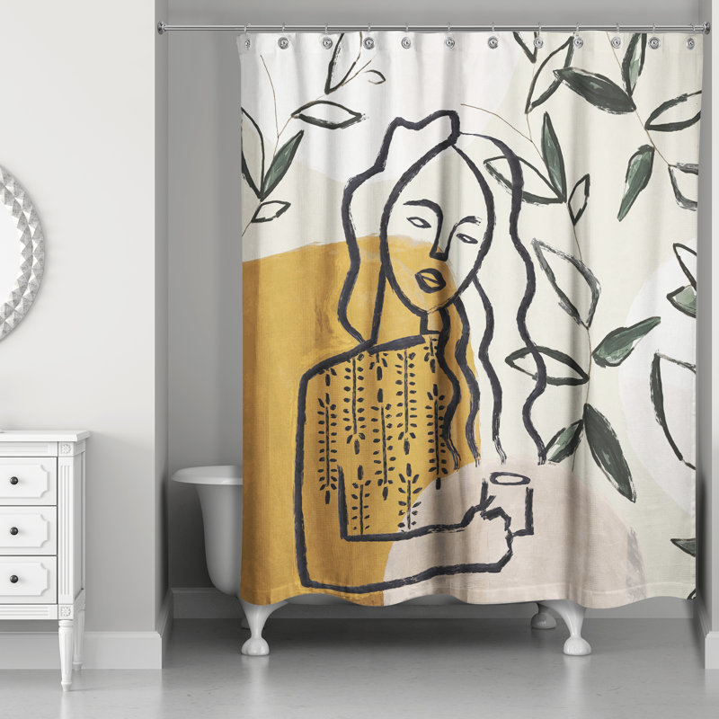 Rideau de douche simple abstrait