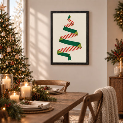 Art mural sur toile rouge et vert