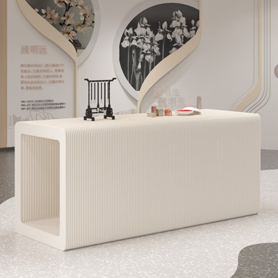 Console moderne en papier accordéon texturé moderne, vitrine pliante autoportante pour décoration de vestibule, vitrine et présentoir d'événement