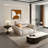 Modern minimalist leather sofa