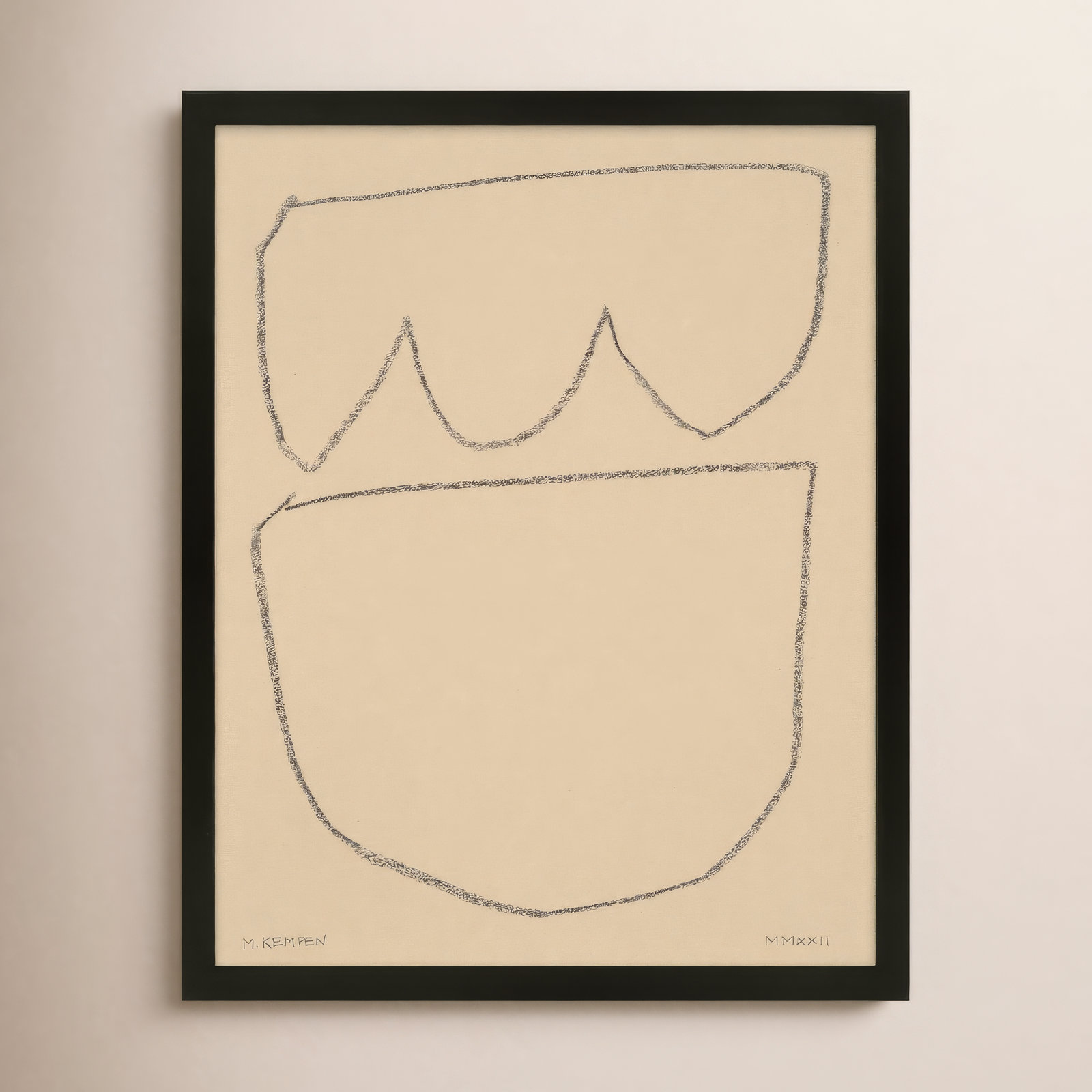 Outlines 8 by Michael Kempen, Black Framed, 16" W x 20" H