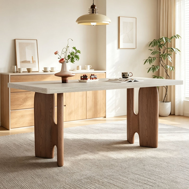 Table à manger vintage Wing Rock Slab, 29.5" H x 63" W x 31.5" D