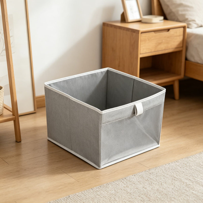 Linen Closet Organizers and Storage, 2 Pack Foldable Storage Bins with Mesh Window, Closet Organization Baskets for Clothes Towels and Toys, 10.75 x 10.75 x 7.5 Inches