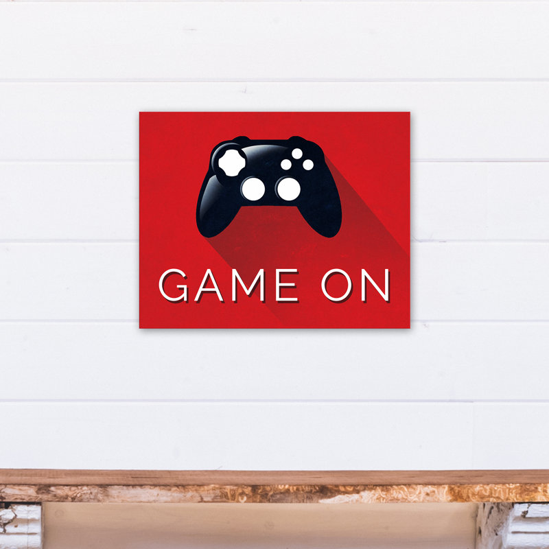 Art sur toile game on toile Brock, H 16 po x l 20 po x P 1,25 po, Rouge