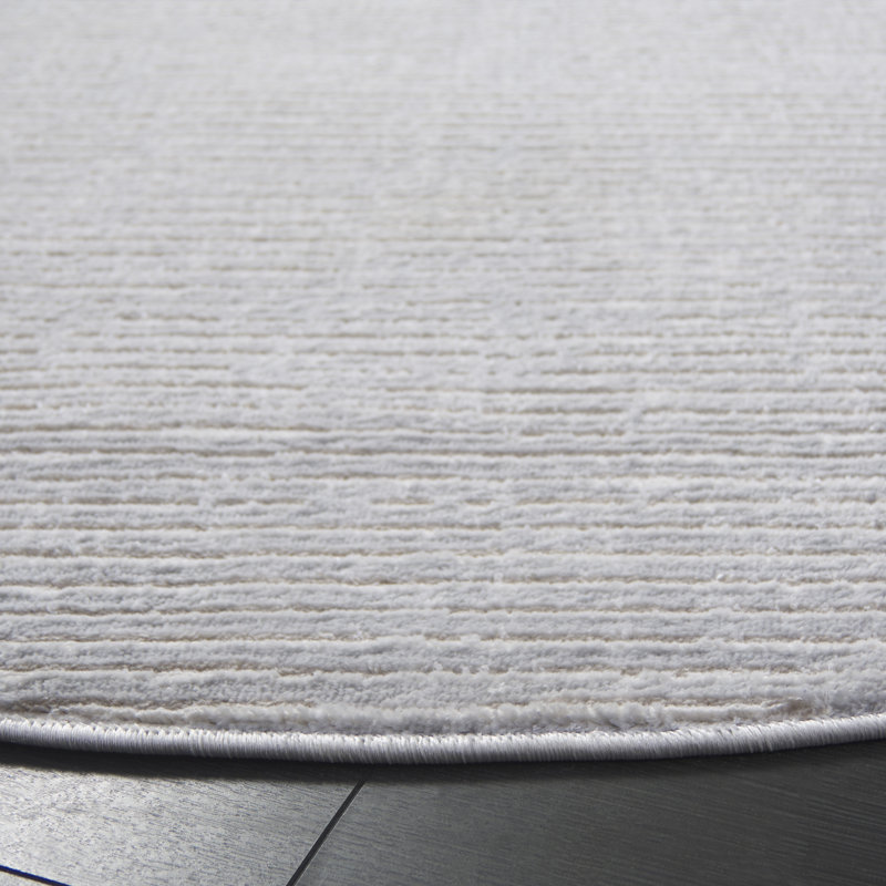 Tapis gris / ivoire Nawab 562, Rond 6 pi 7 po